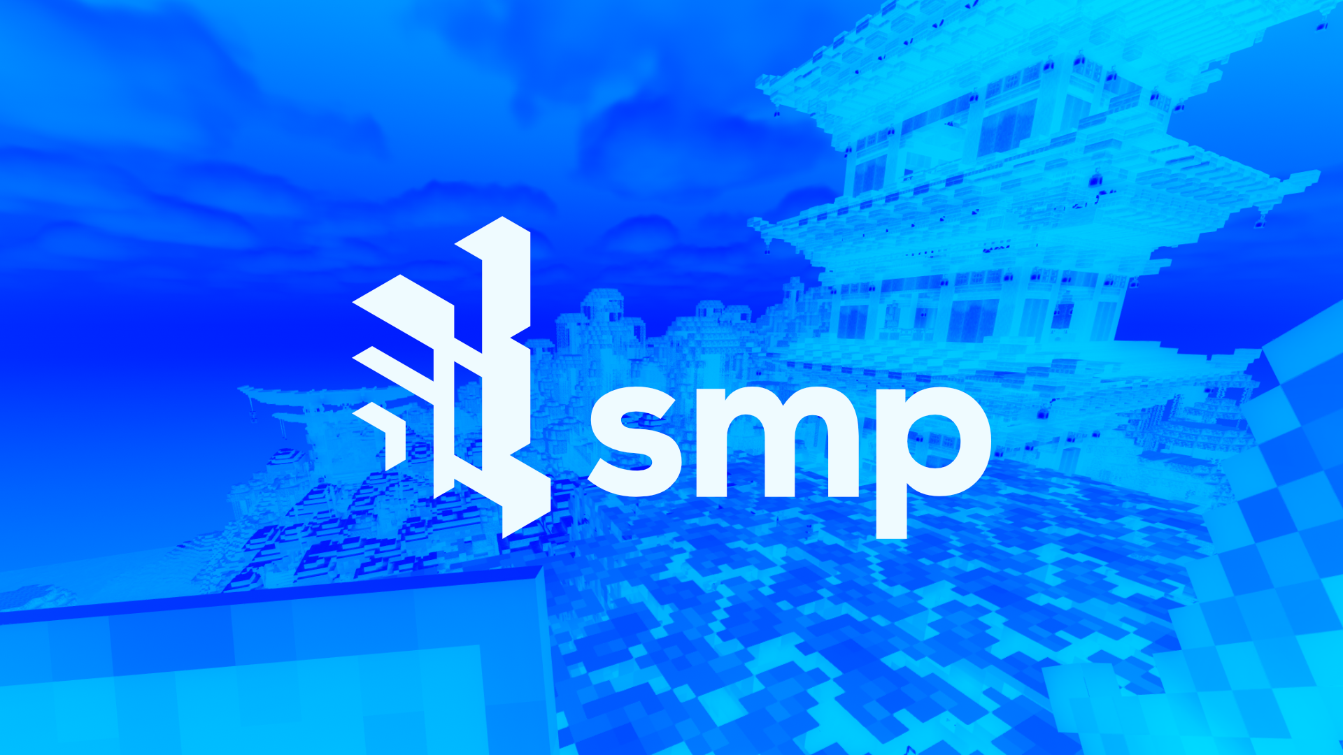 ta's hangout smp wordmark placed on top of a Minecraft screenshot from @quimexus